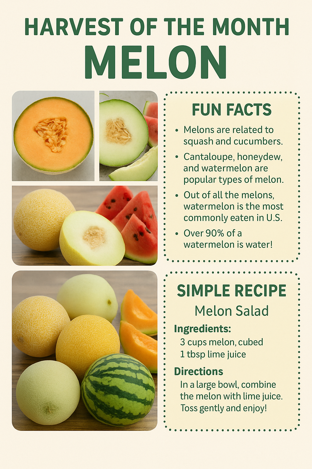 Harvest of the Month - Melon