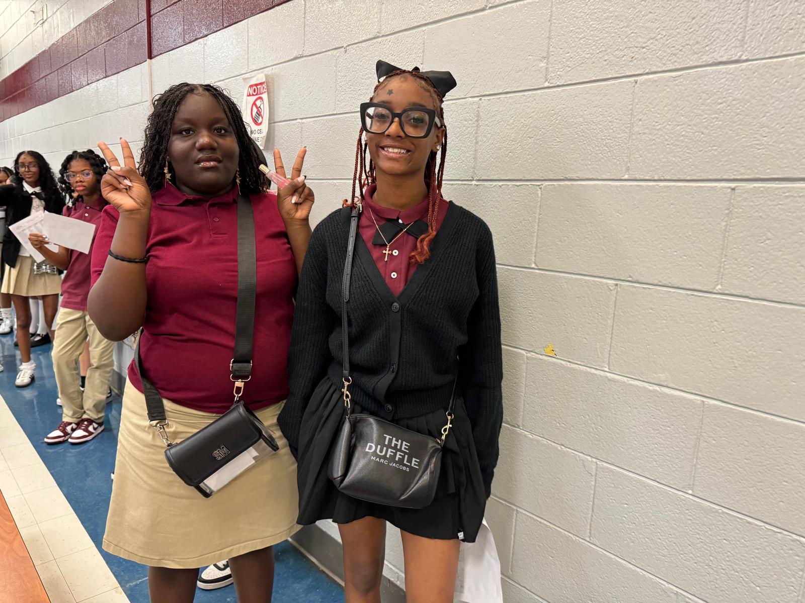 Principal with Students