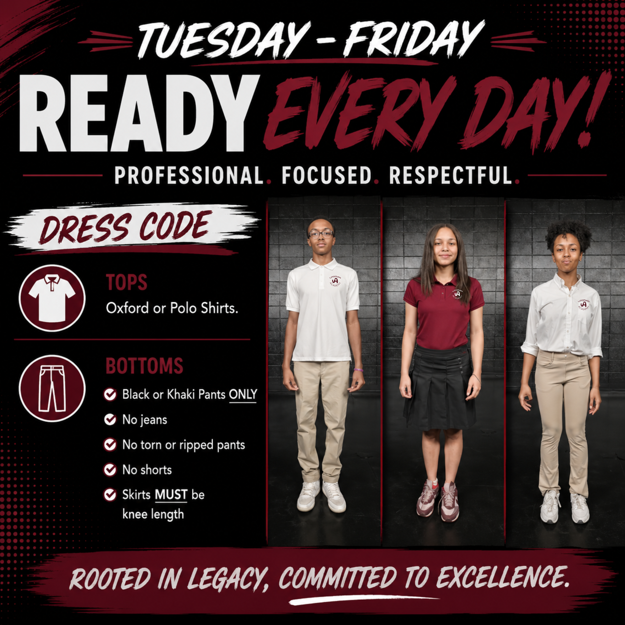 Tuesday through Friday Dress Code